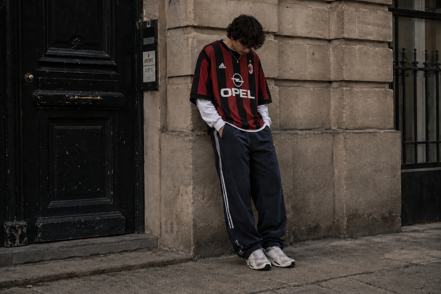 AC Mailand Retro Trikot im Streetwear-Look